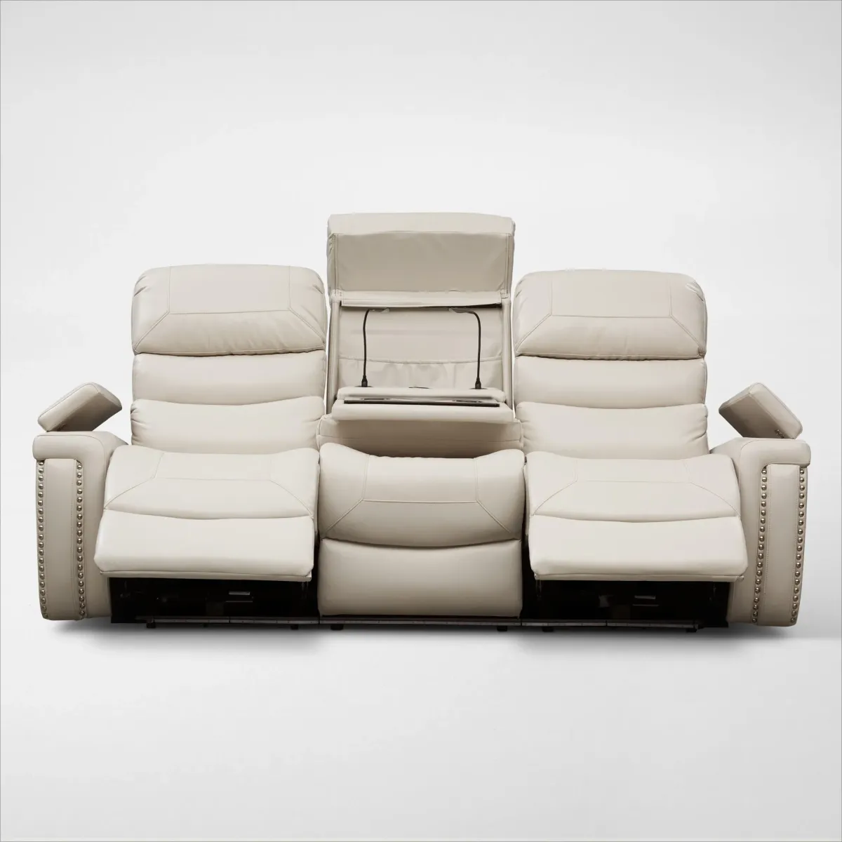 Jackson Triple-Power Reclining Sofa and Recliner Set - Ivory