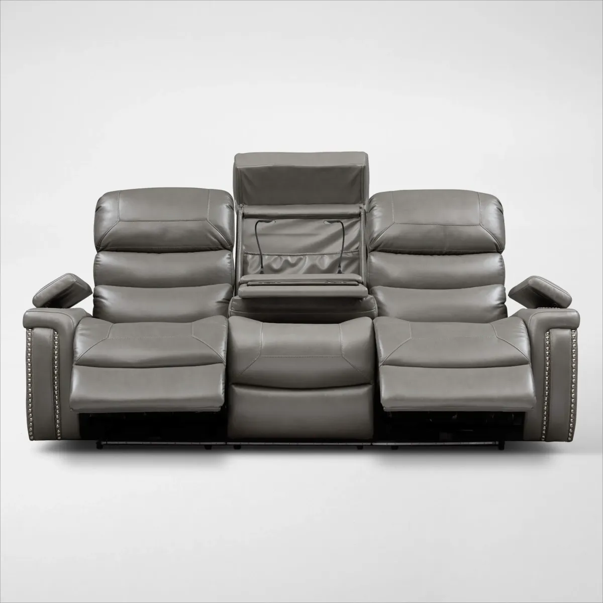 Jackson Triple-Power Reclining Sofa and Loveseat Set - Gray