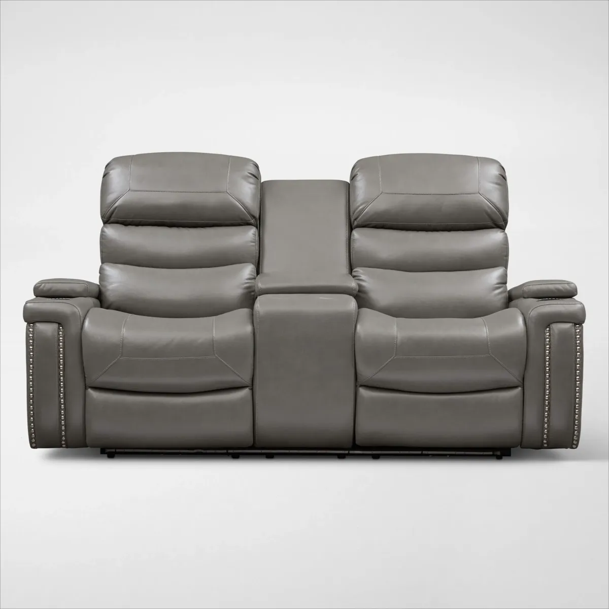 Jackson Triple-Power Reclining Sofa and Loveseat Set - Gray