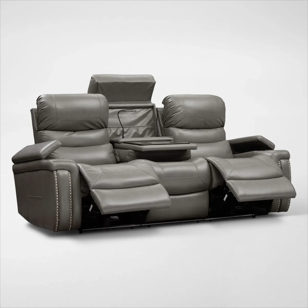 Jackson Triple-Power Reclining Sofa and Loveseat Set - Gray