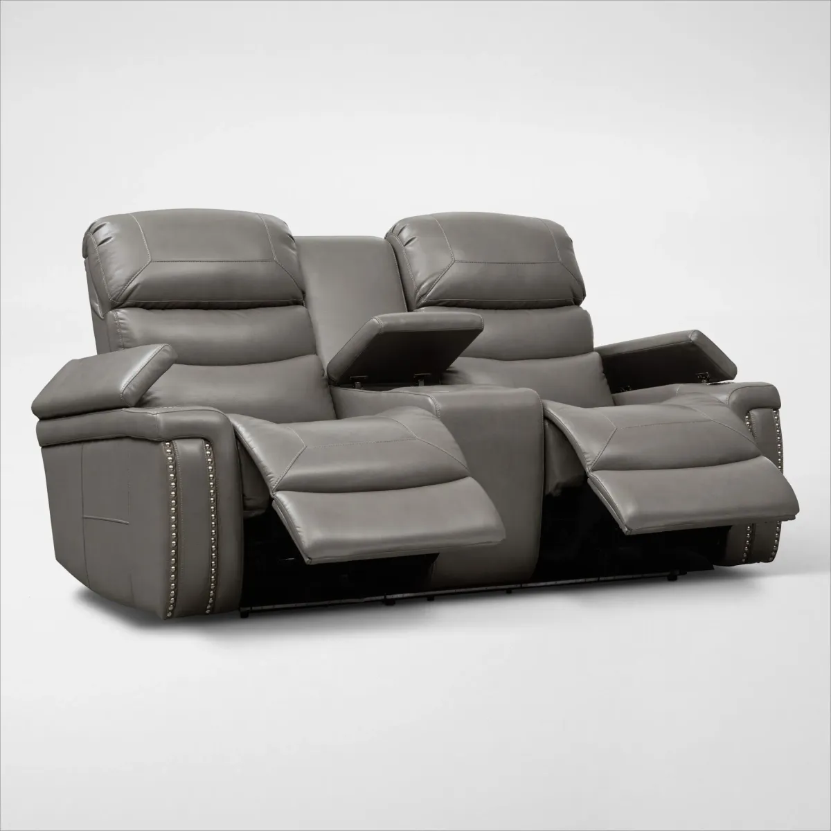 Jackson Triple-Power Reclining Sofa and Loveseat Set - Gray