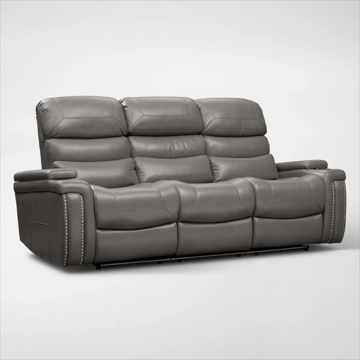 Jackson Triple-Power Reclining Sofa and Loveseat Set - Gray