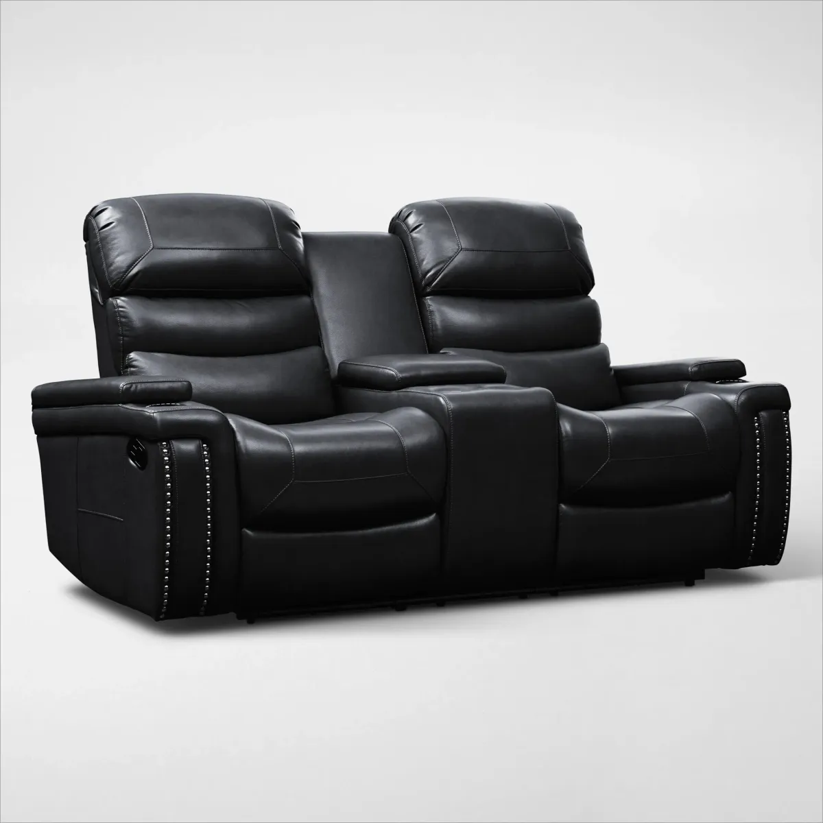 Jackson Manual Reclining Loveseat - Black