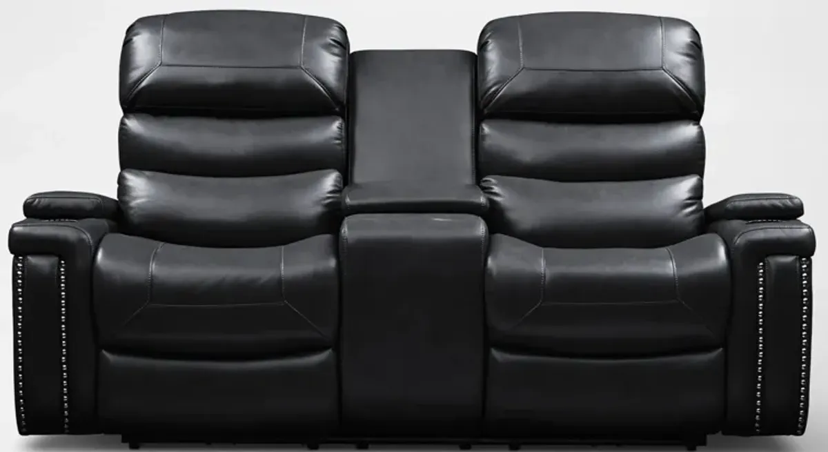 Jackson Triple-Power Reclining Sofa and Loveseat Set - Black