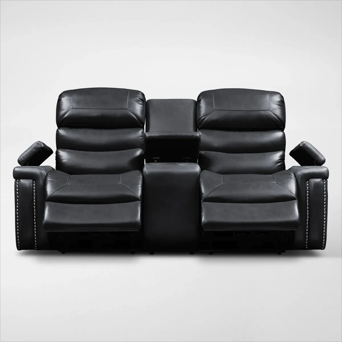 Jackson Triple-Power Reclining Sofa and Loveseat Set - Black