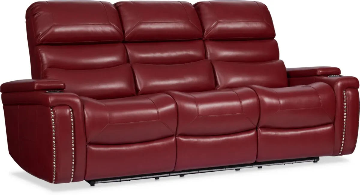 Jackson Triple-Power Reclining Sofa and Recliner - Red