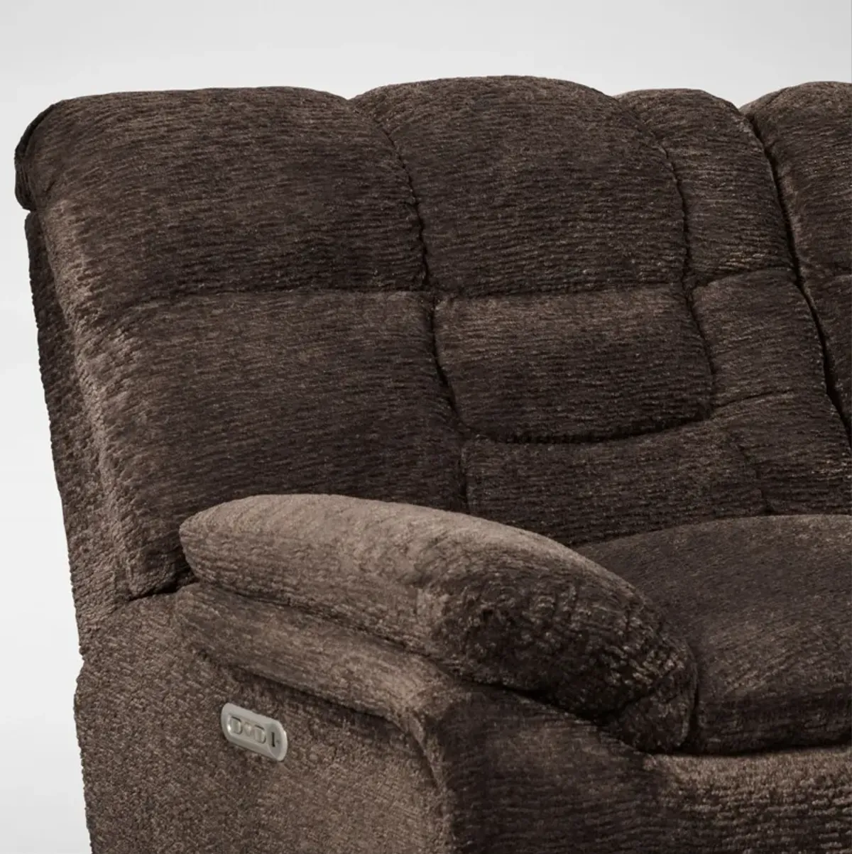 Big Softie 6-Piece Dual-Power Reclining Sectional with 2 Reclining Seats - Chocolate