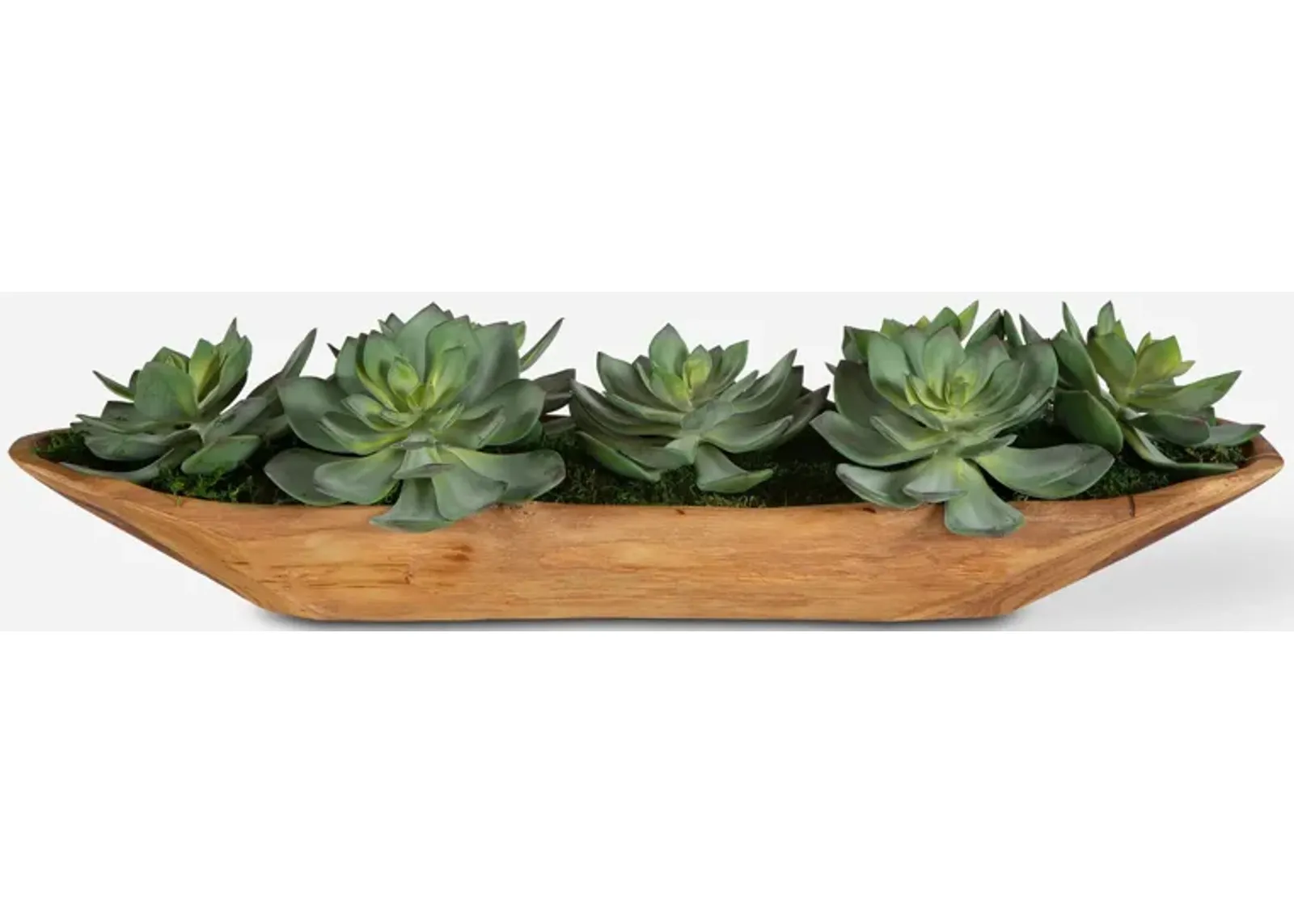 Moab Faux Succulent Centerpiece - Green/Brown