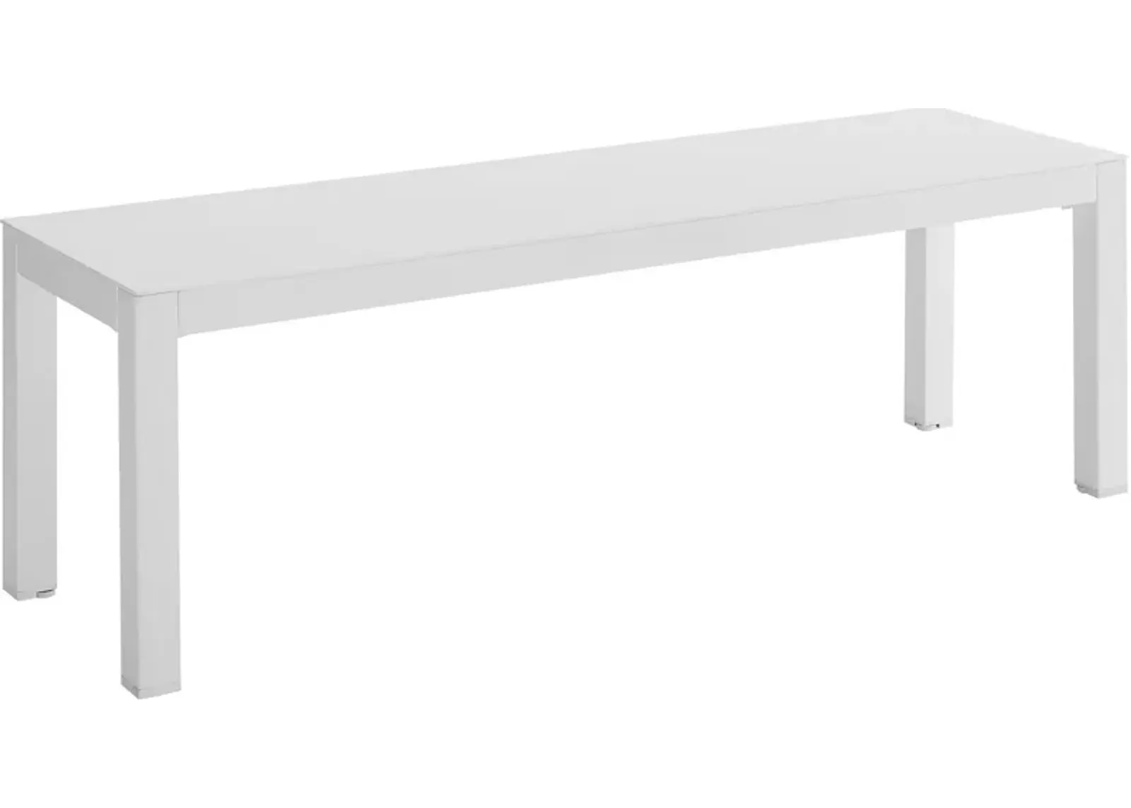 South Hampton Outdoor Dining Bench - White