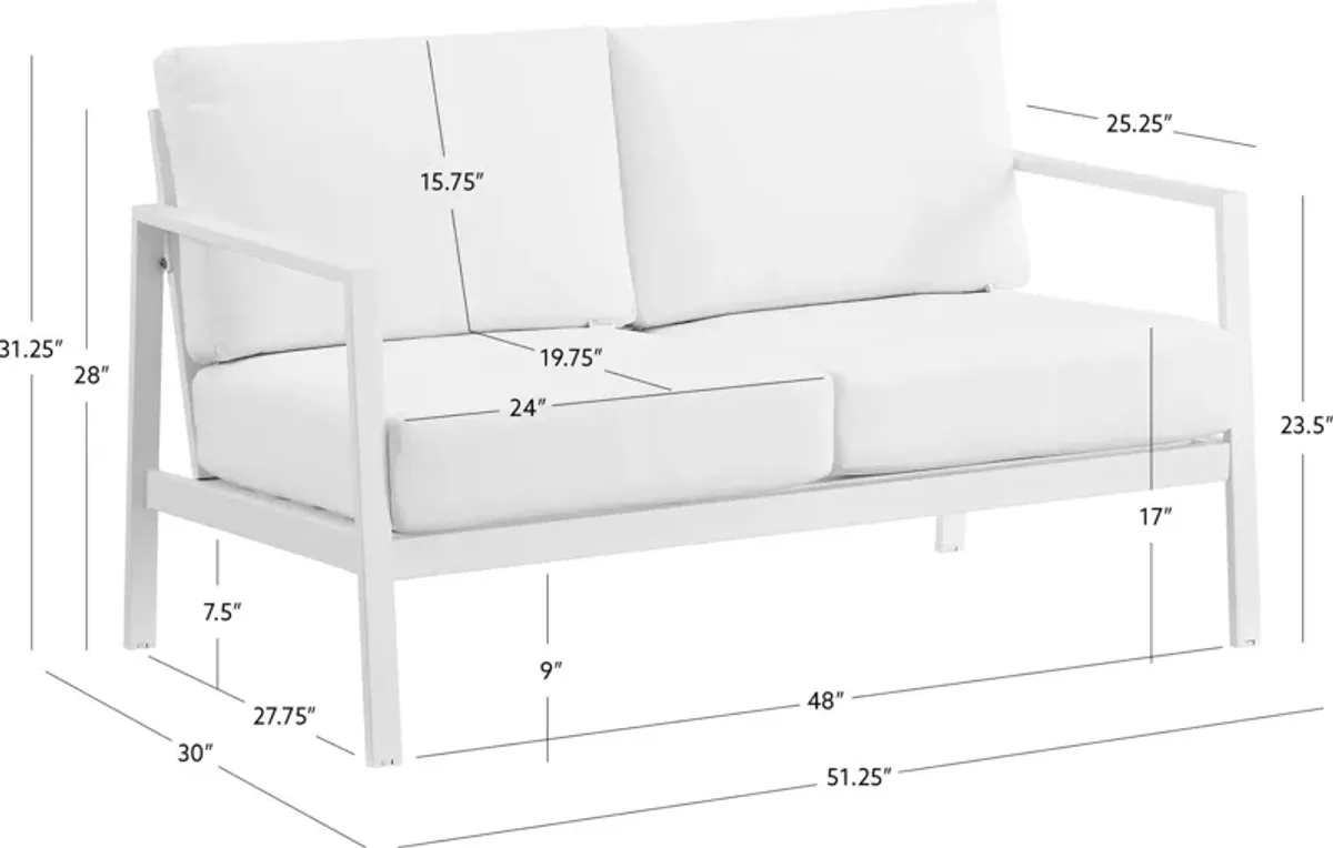 South Hampton Outdoor Loveseat