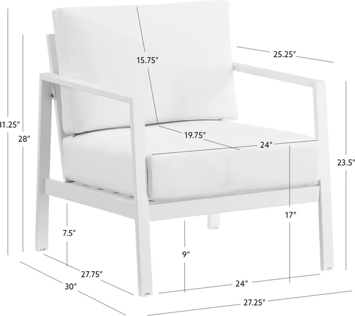 South Hampton Outdoor Lounge Chair