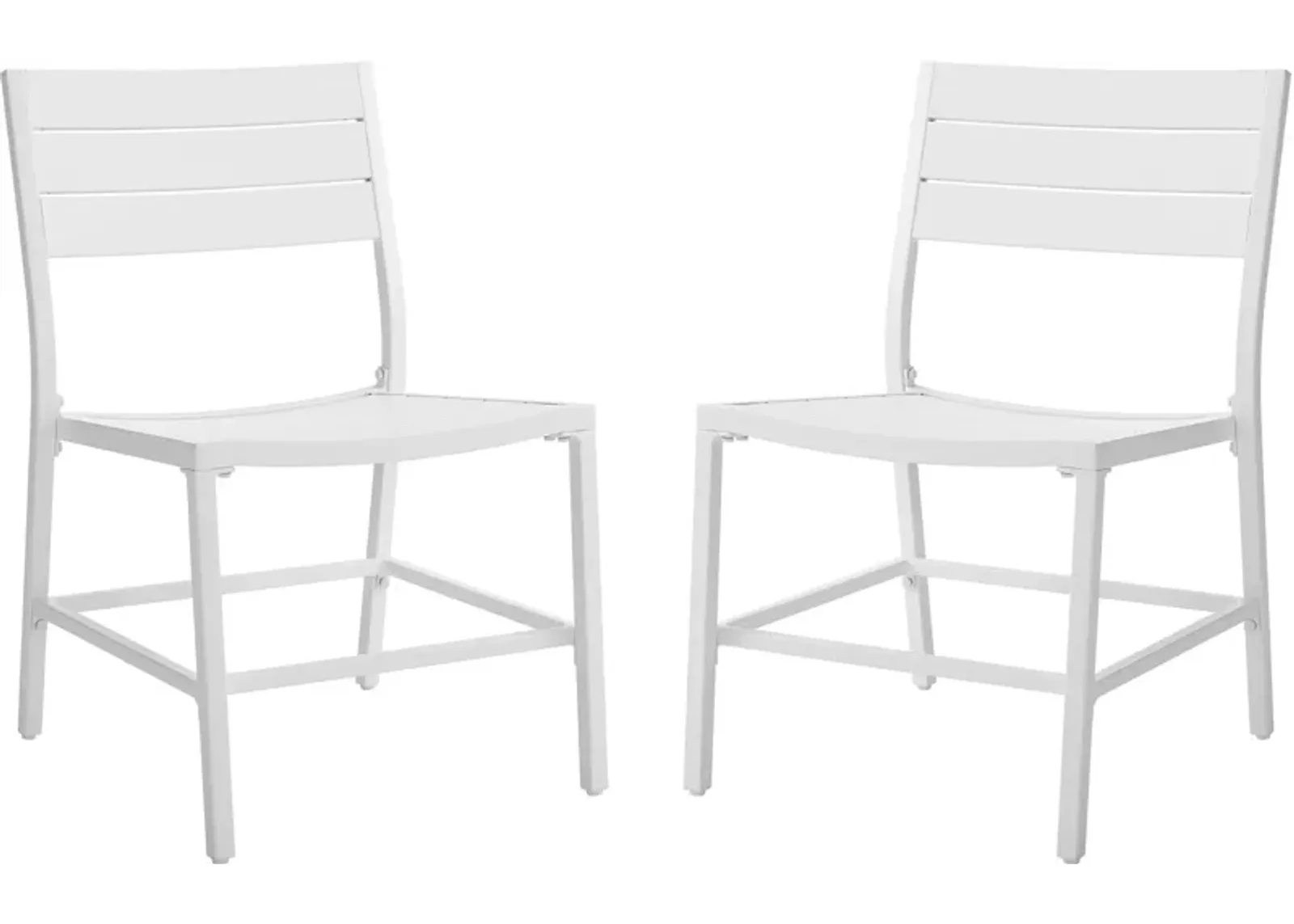 South Hampton Set of 2 Outdoor Dining Chairs - White