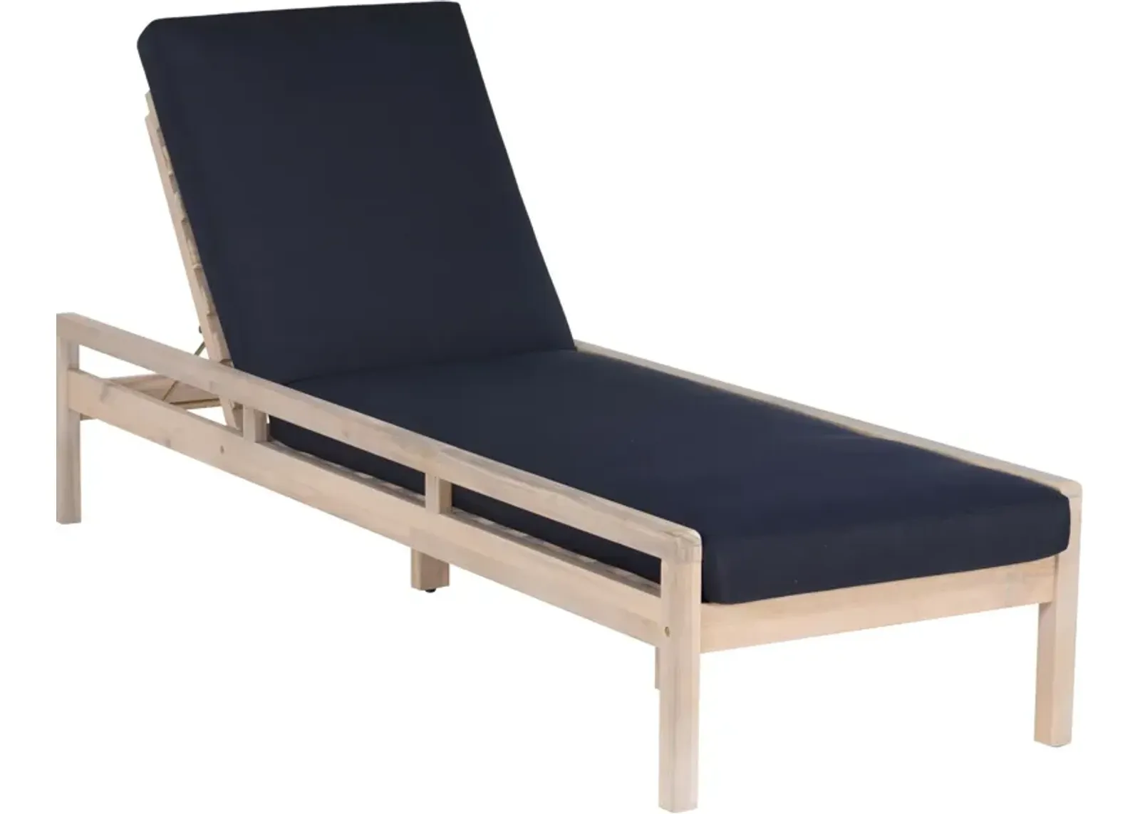 Annotto Bay Outdoor Chaise Lounge - Blue/Natural