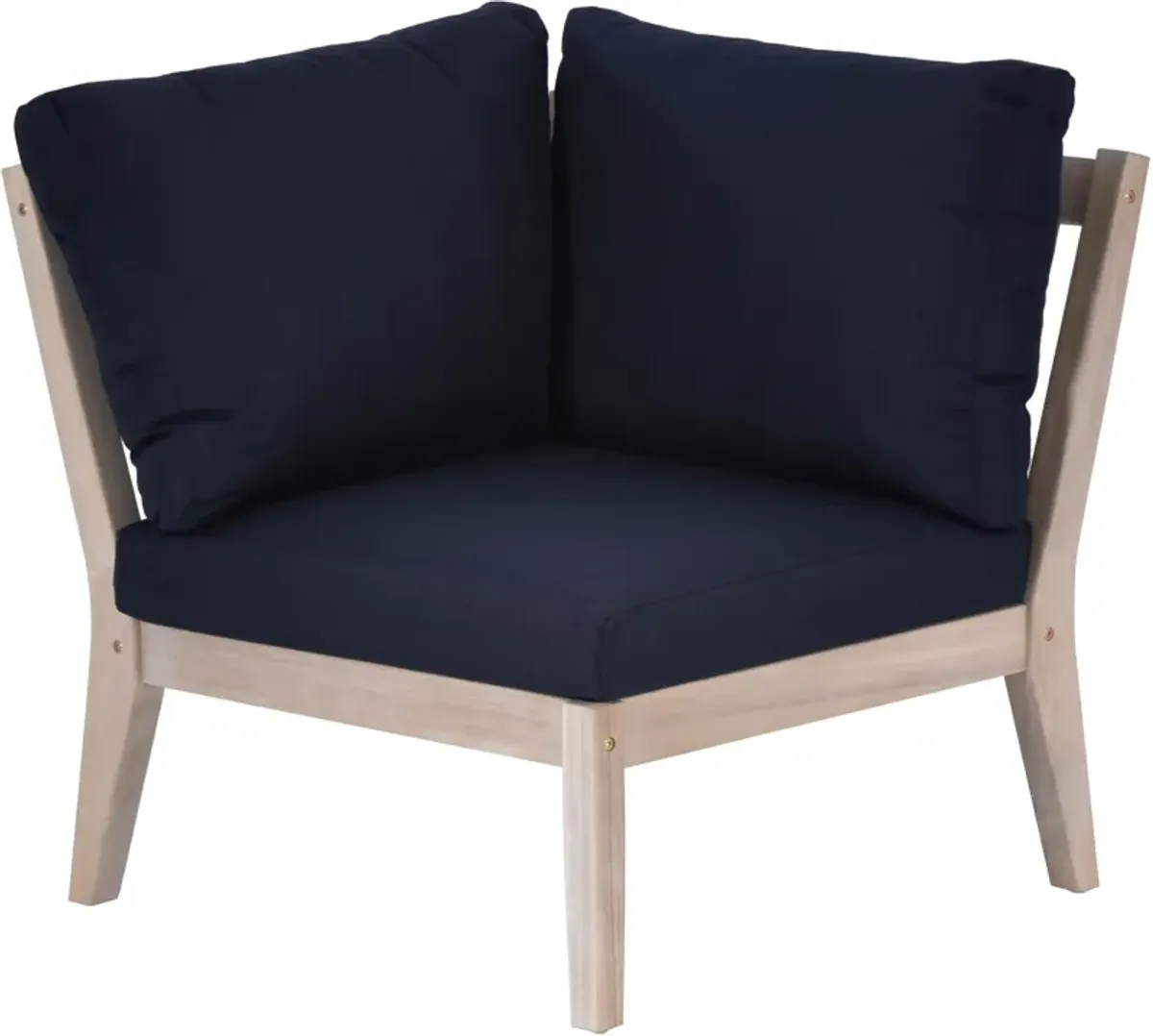 Annotto Bay Outdoor Corner Chair - Blue/Natural