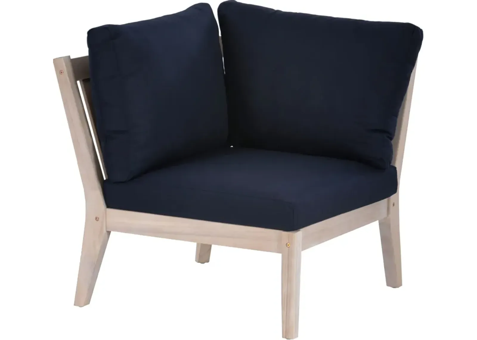 Annotto Bay Outdoor Corner Chair - Blue/Natural