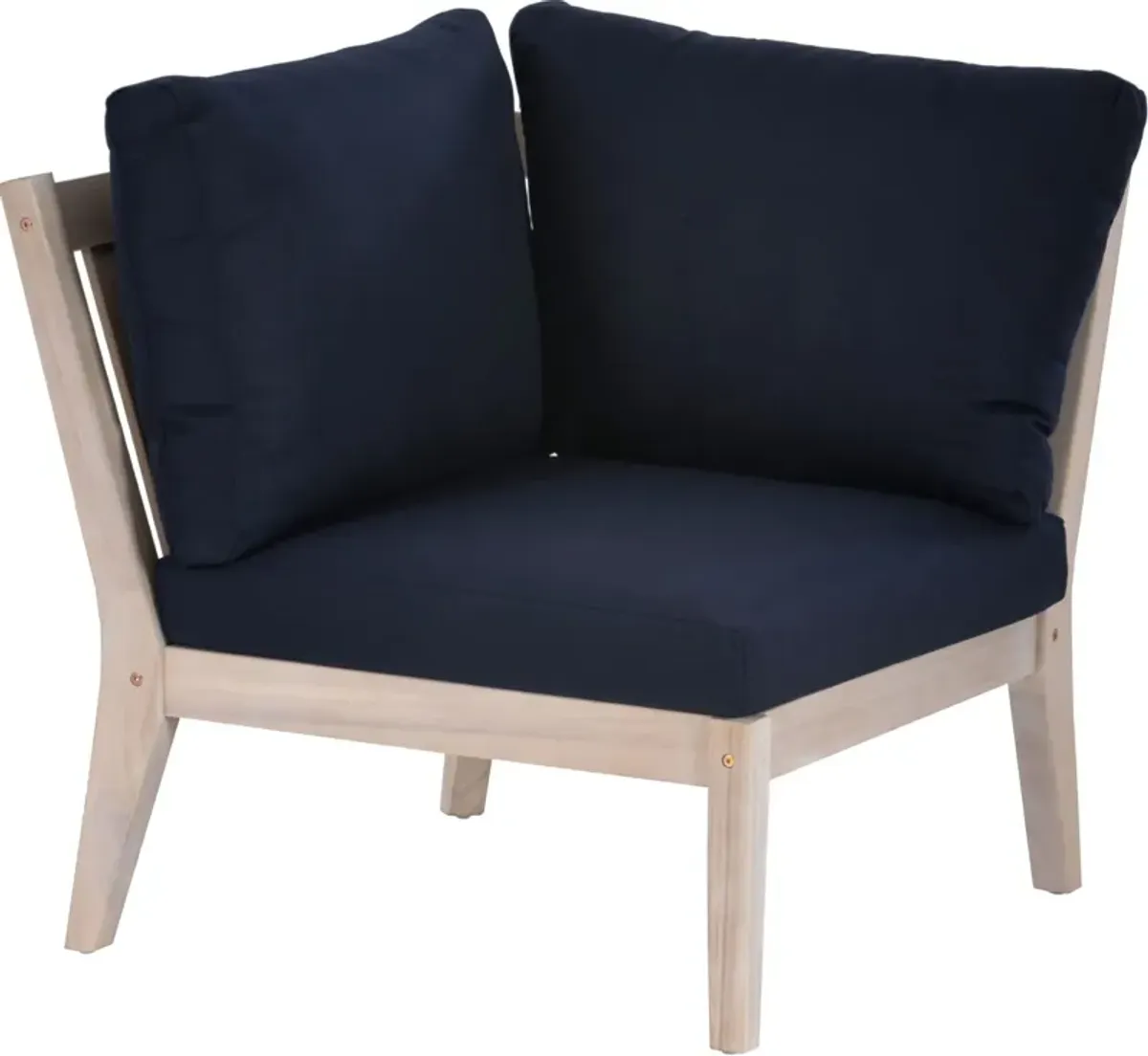 Annotto Bay Outdoor Corner Chair - Blue/Natural