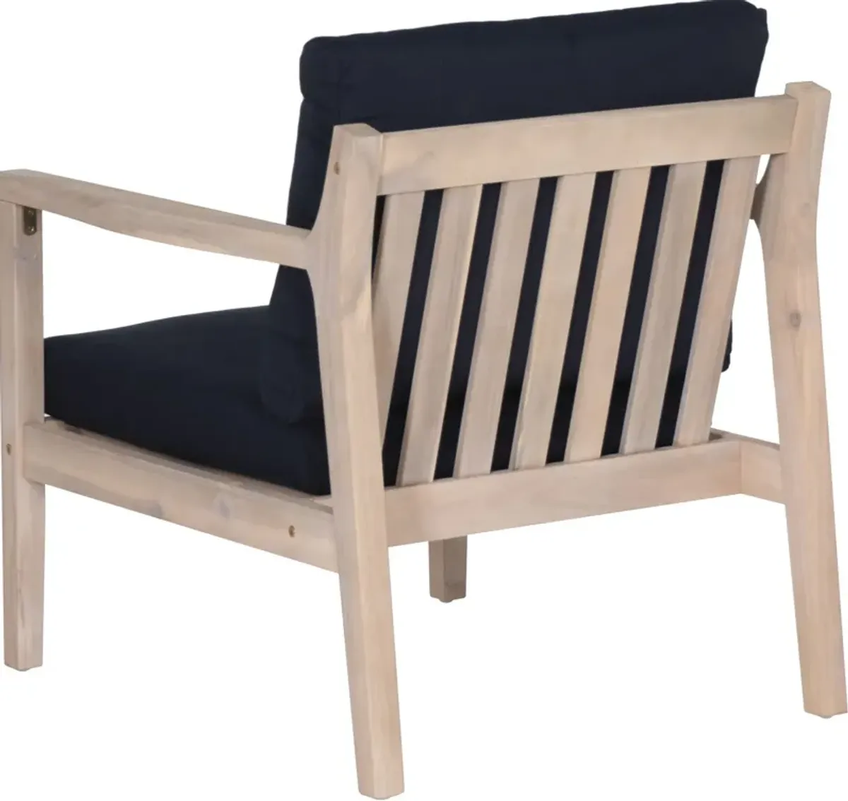 Annotto Bay Set of 2 Outdoor Lounge Chairs - Blue/Natural