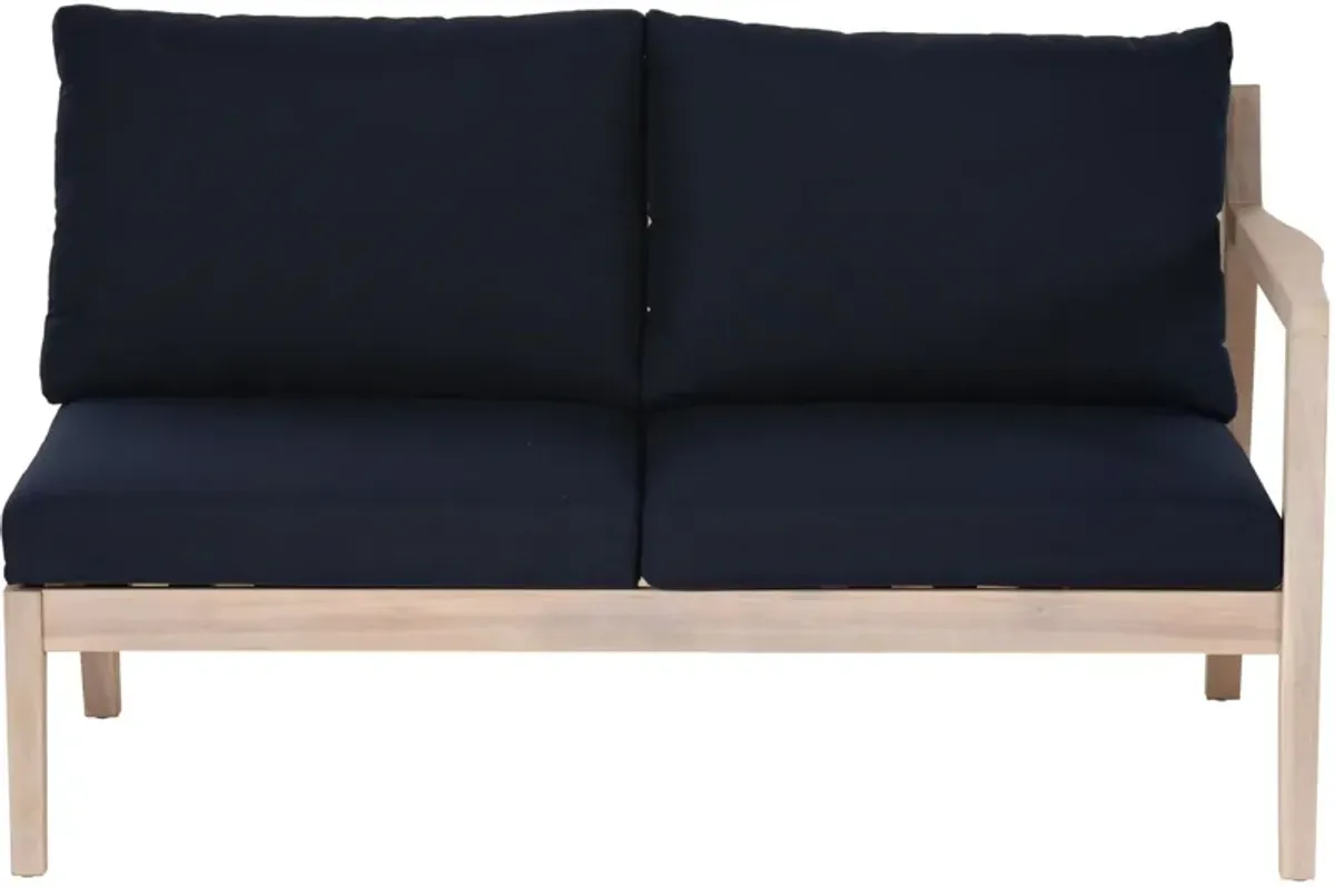 Annotto Bay Outdoor Loveseat Set - Blue/Natural