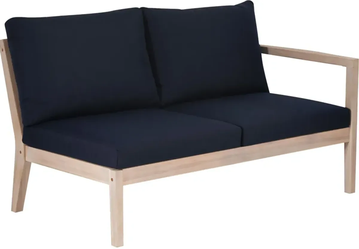 Annotto Bay Outdoor Loveseat Set - Blue/Natural