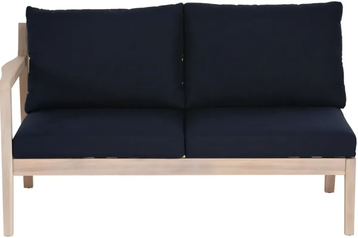 Annotto Bay Outdoor Loveseat Set - Blue/Natural