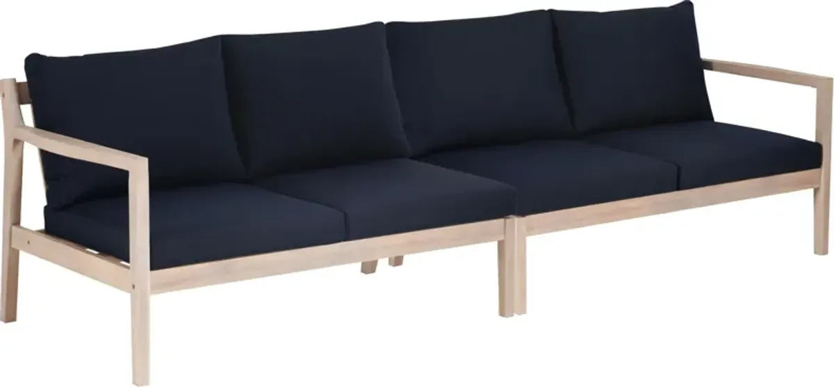 Annotto Bay Outdoor Loveseat Set - Blue/Natural