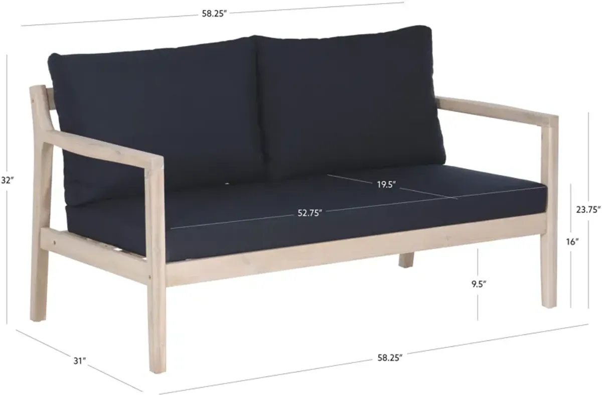 Annotto Bay Outdoor Sofa - Blue/Natural