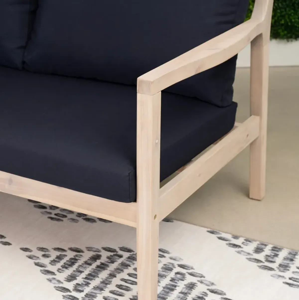 Annotto Bay Outdoor Sofa - Blue/Natural