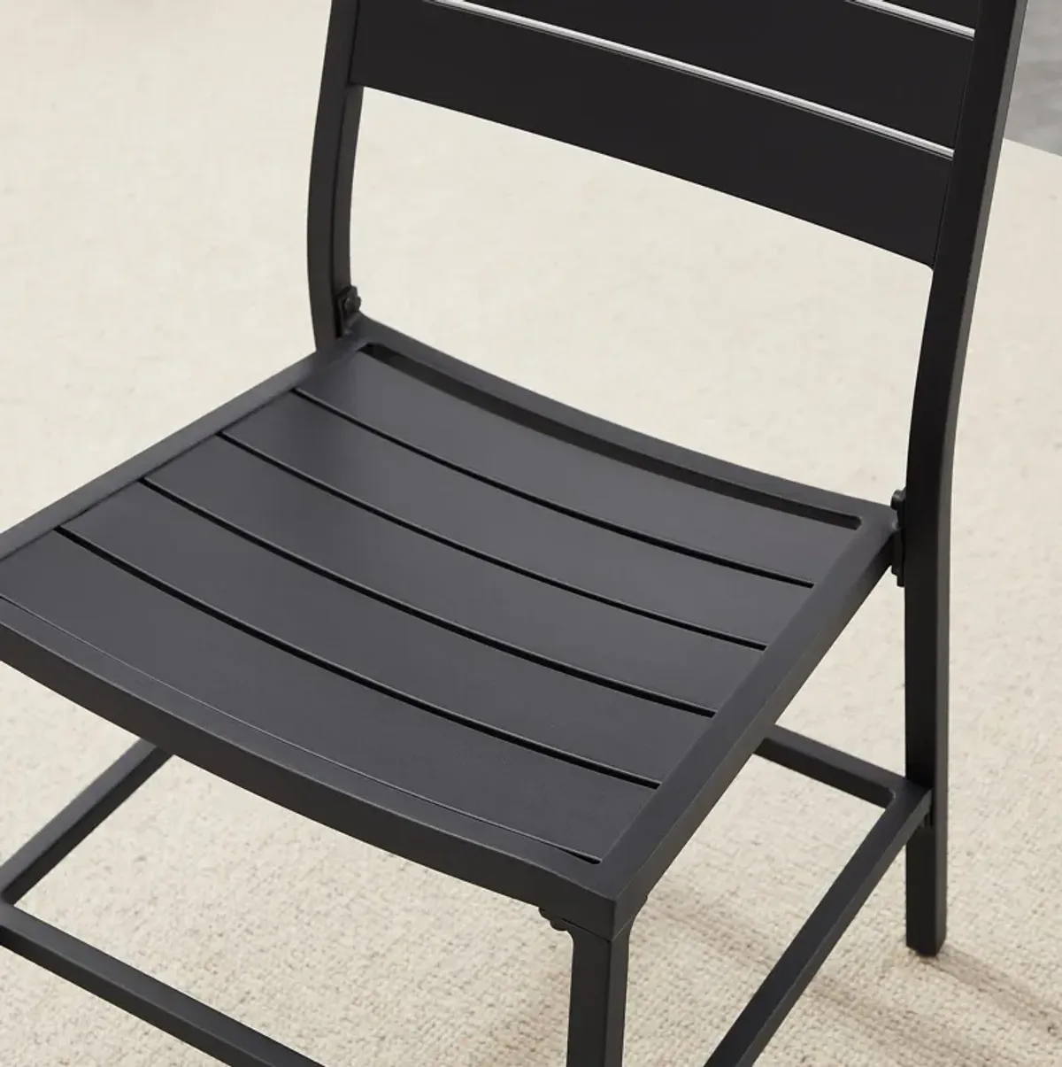 South Hampton Set of 2 Outdoor Dining Chairs - Black