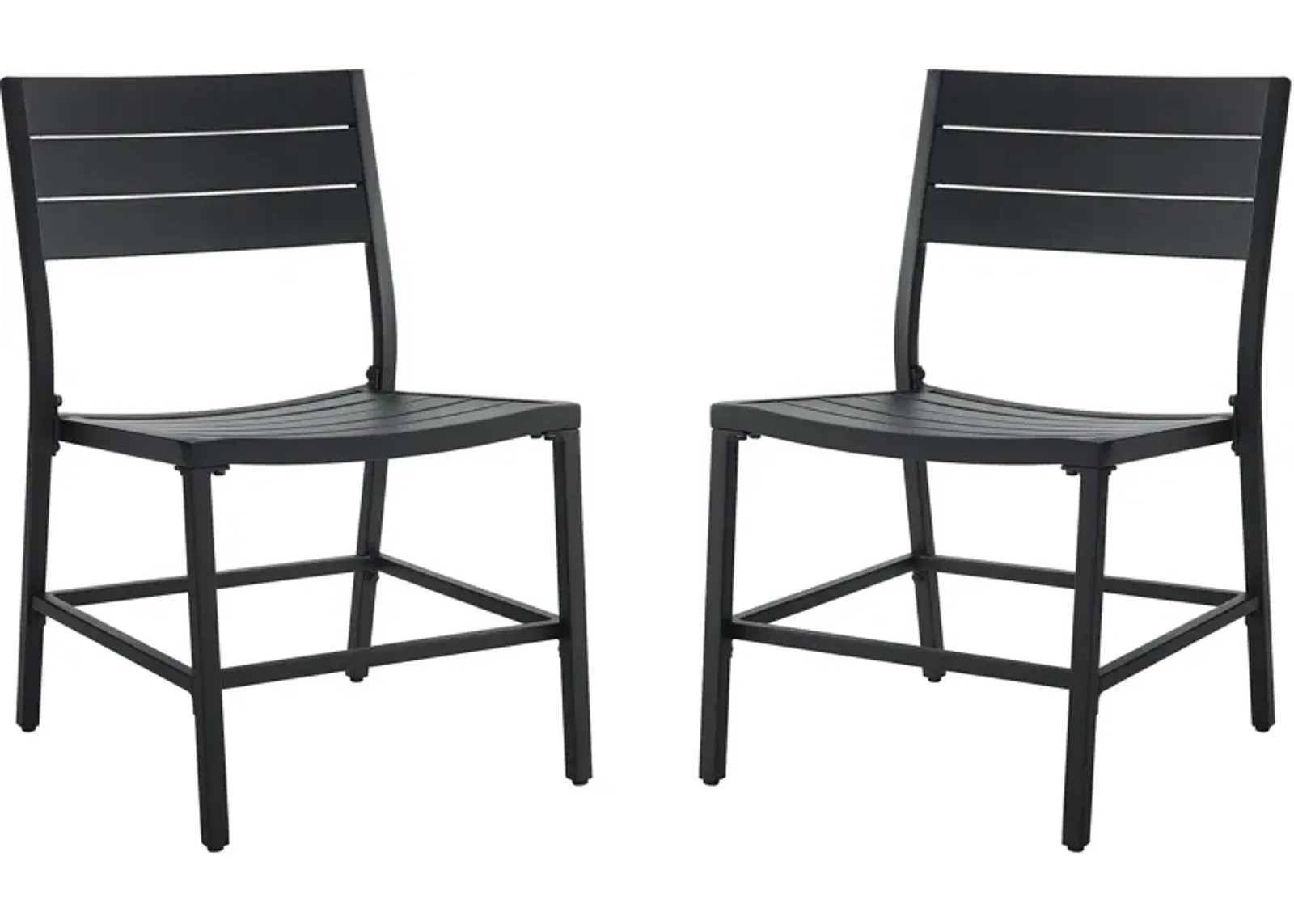 South Hampton Set of 2 Outdoor Dining Chairs - Black