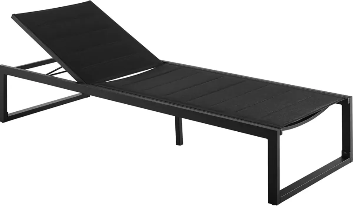 South Hampton Outdoor Chaise Lounge - Black