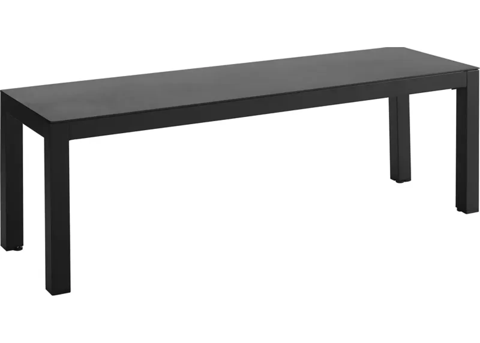 South Hampton Outdoor Dining Bench - Black