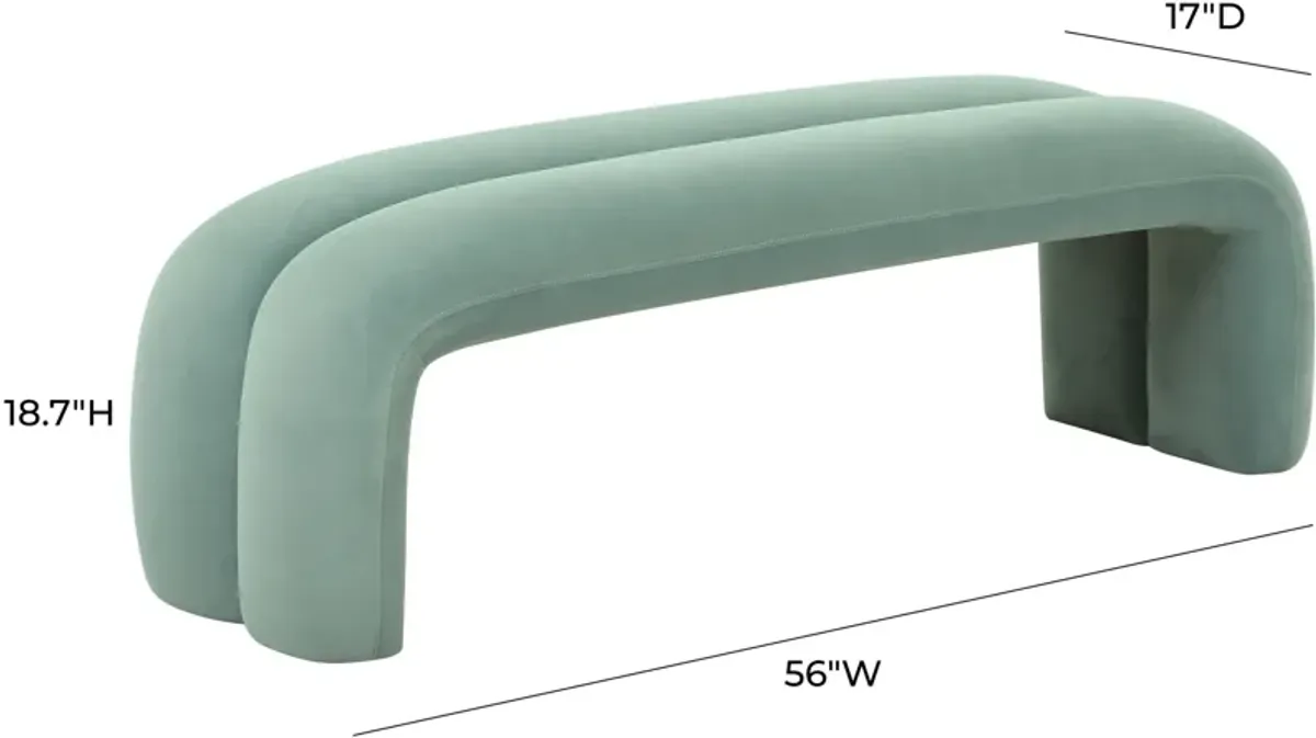 Kalpana Upholstered Bench - Green