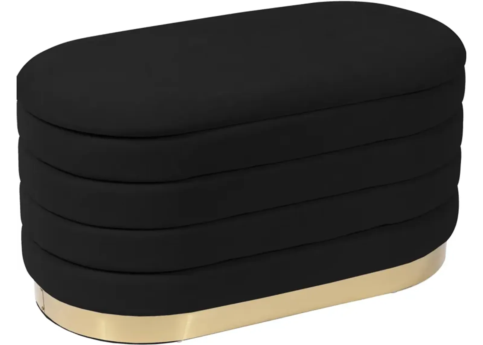 Sanja Upholstered Storage Bench - Black