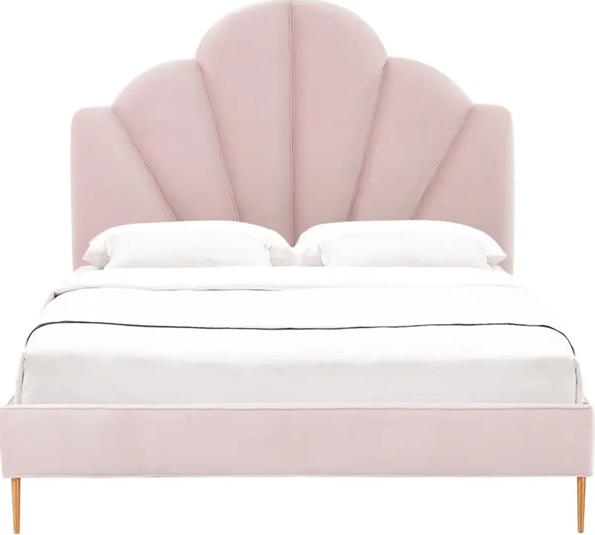 Conch Upholstered Platform Queen Bed