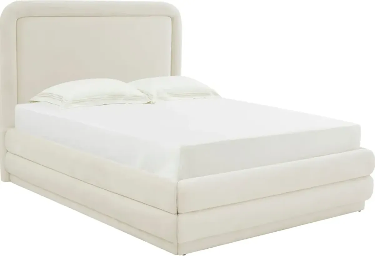 Muna Upholstered Platform Queen Bed