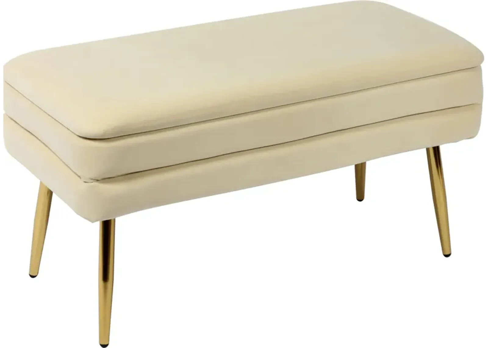 Sadira Upholstered Storage Bench - Cream