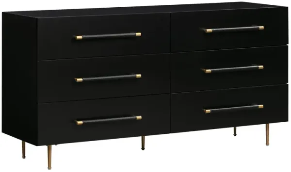 Pollux 6-Drawer Dresser - Black