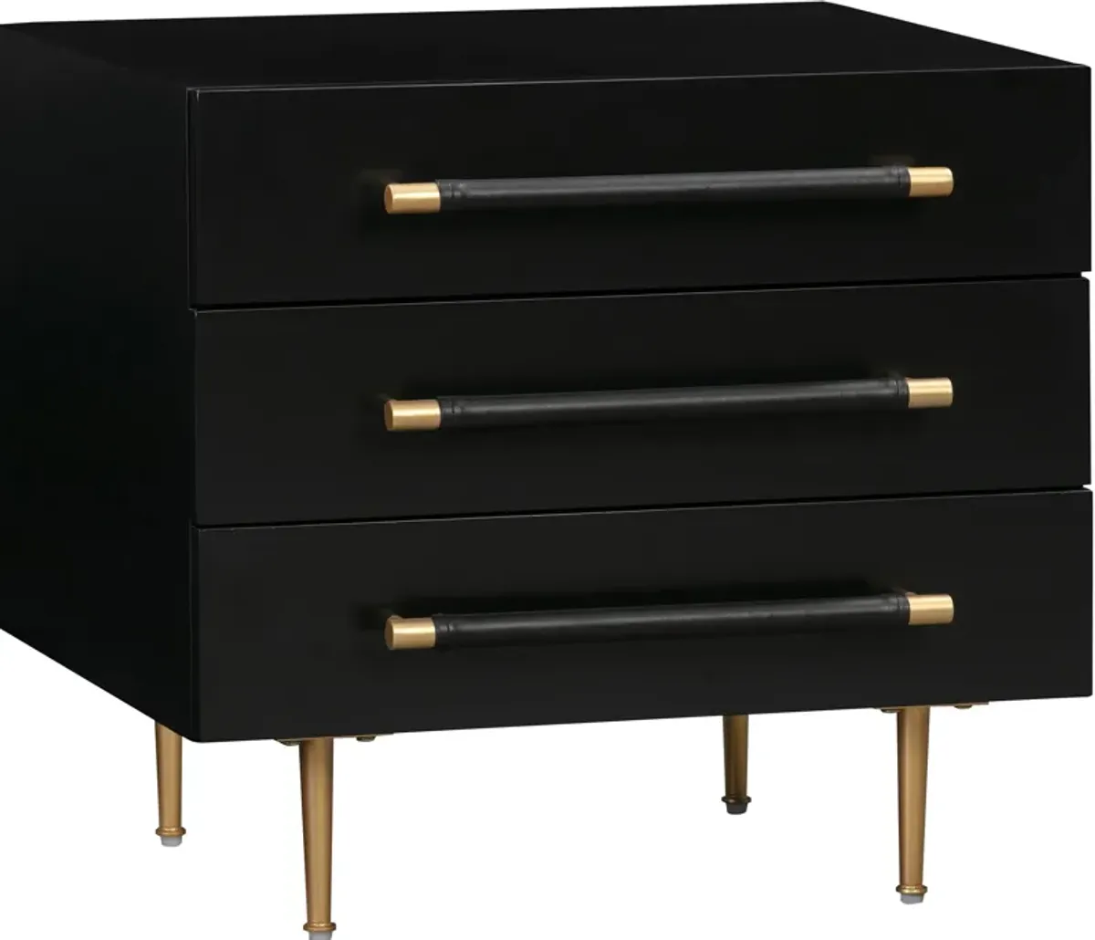 Pollux 3-Drawer Nightstand - Black