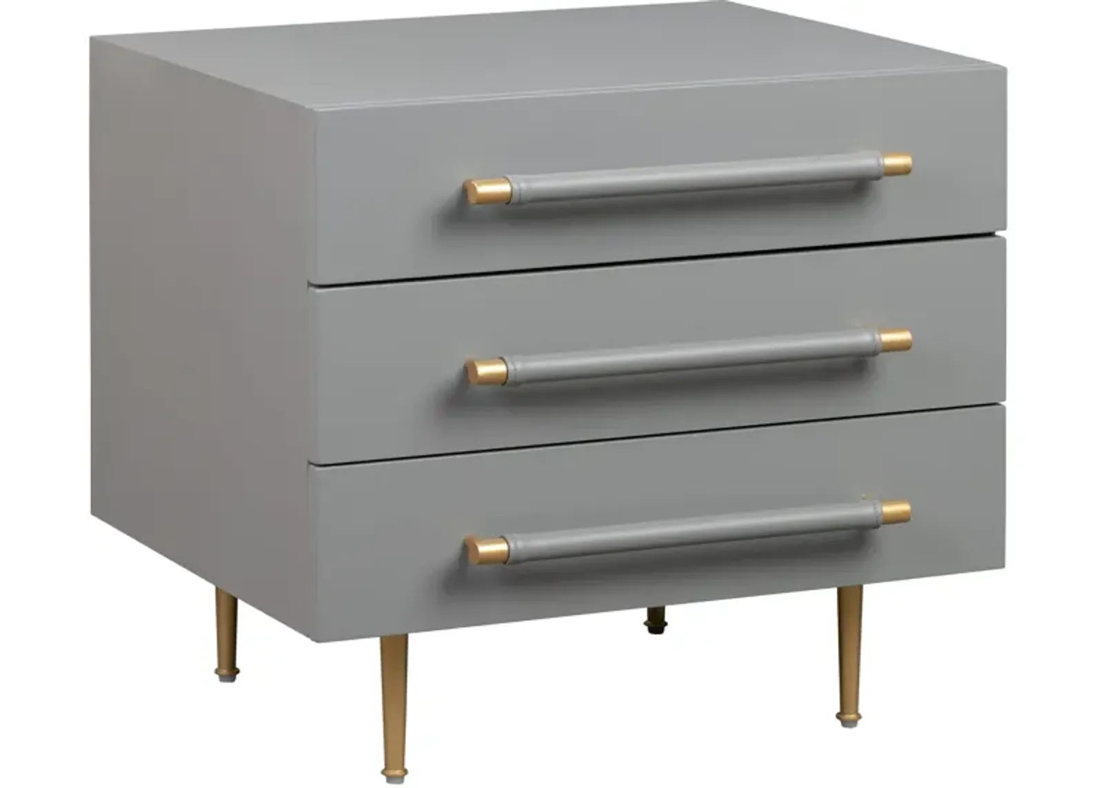 Pollux 3-Drawer Nightstand - Gray