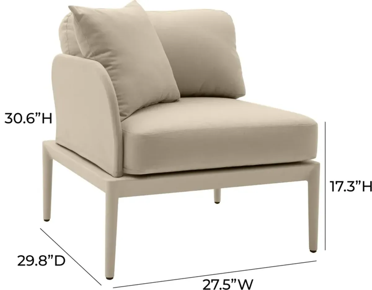 Vancouver Outdoor Left Arm Facing Chair - Taupe