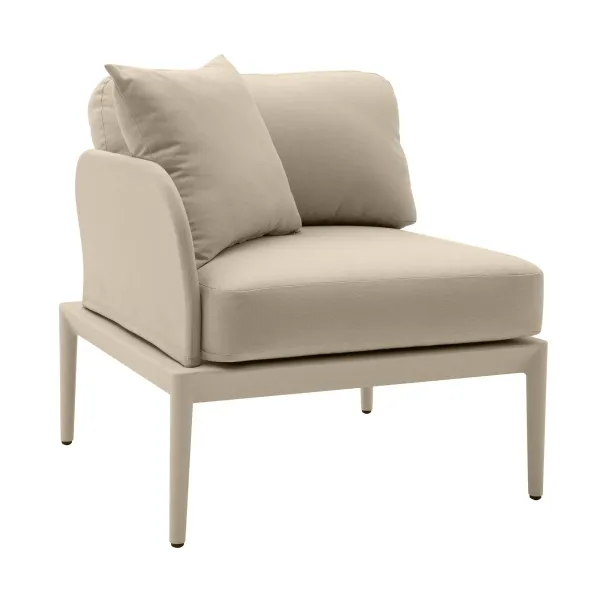 Vancouver Outdoor Left Arm Facing Chair - Taupe