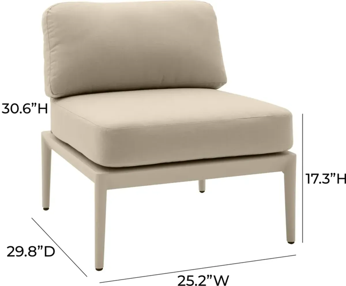 Vancouver Outdoor Armless Chair - Taupe