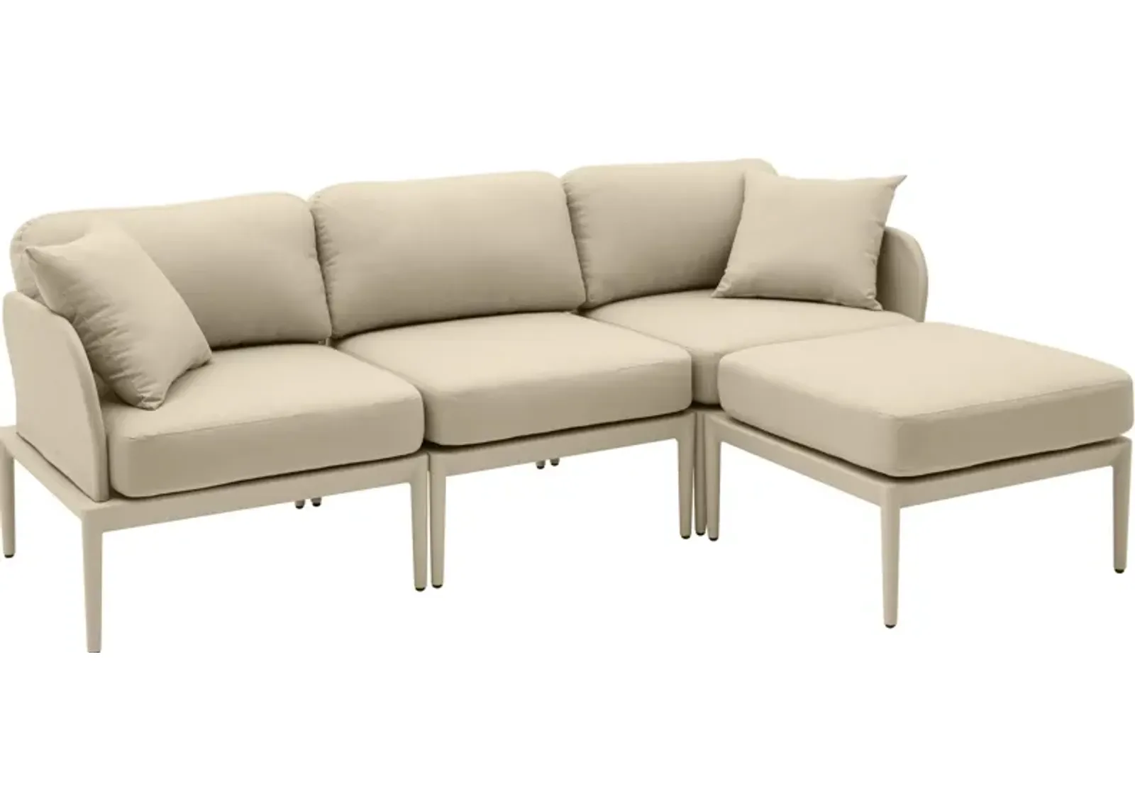 Vancouver 4-Piece Outdoor Modular Sectional - Taupe