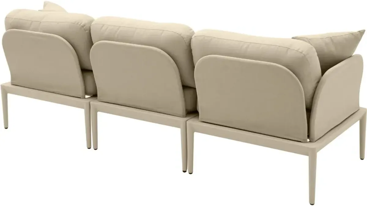 Vancouver 3-Piece Outdoor Modular Sofa - Taupe