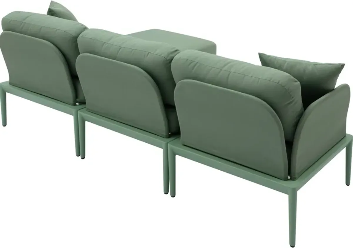 Vancouver 4-Piece Outdoor Modular Sectional - Green