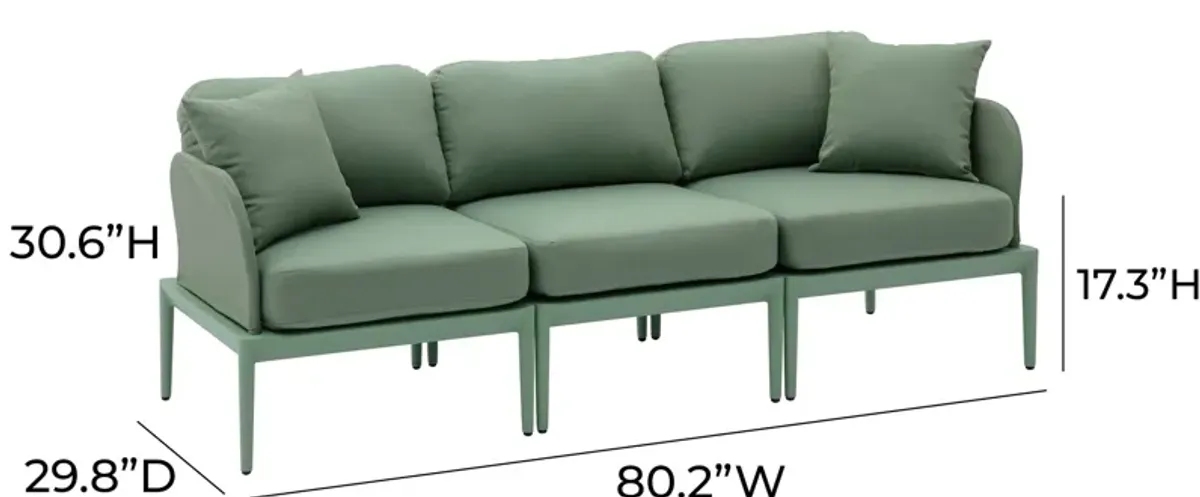 Vancouver 3-Piece Outdoor Modular Sofa - Green