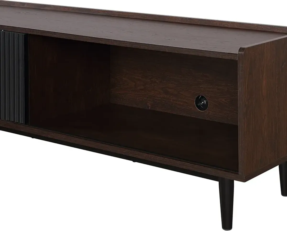 Colter 58" TV Stand - Dark Brown/Black