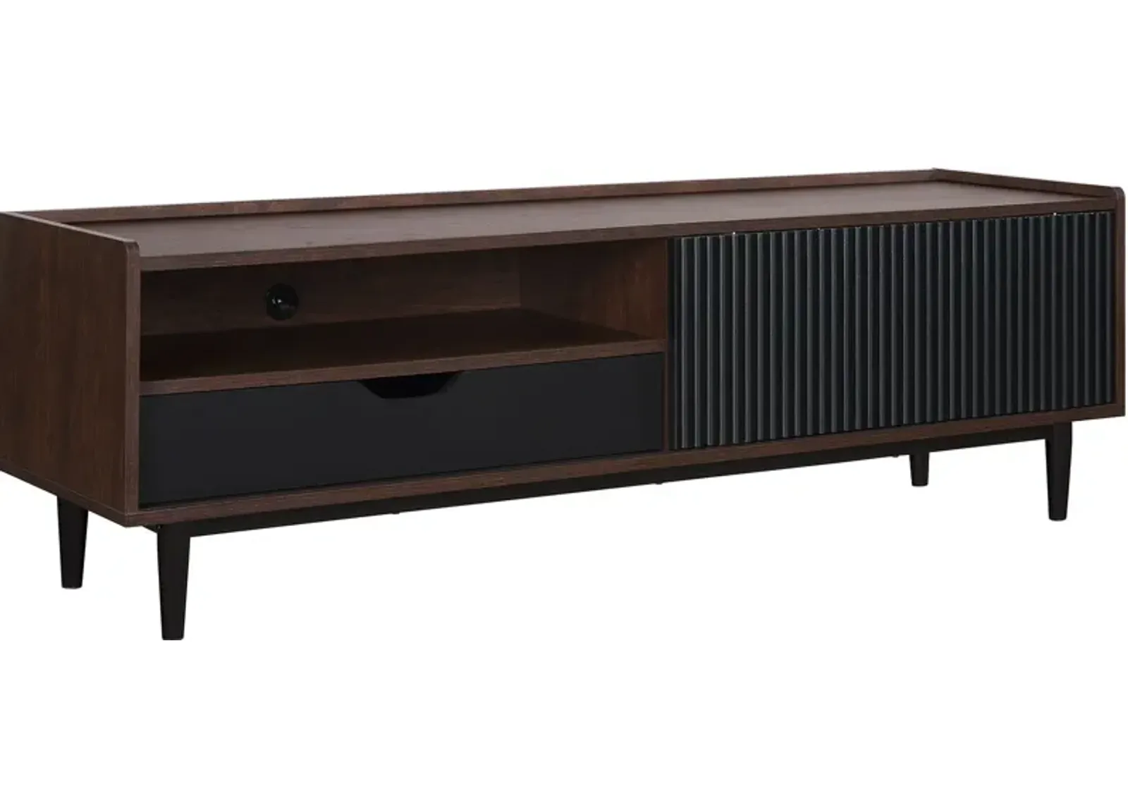 Colter 58" TV Stand - Dark Brown/Black