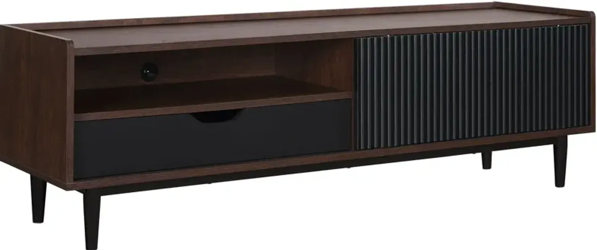 Colter 58" TV Stand - Dark Brown/Black