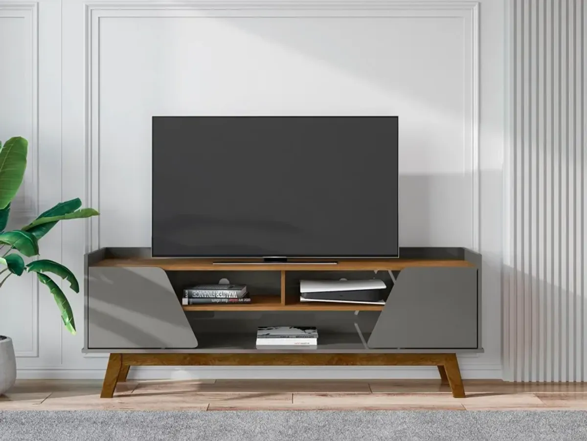 Bogardus 63" TV Stand - Gray/Nature